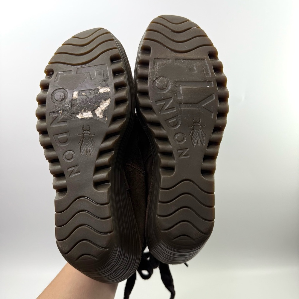 Fly London Yama Suede Wedge Ankle Booties Brown 39/US 8-8.5 - Picture 14 of 14